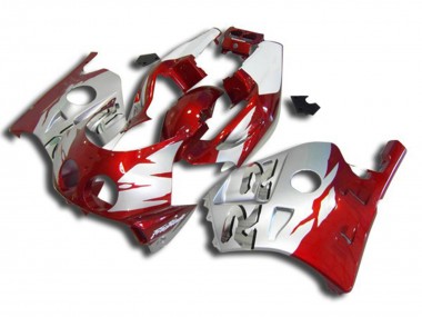 Best Aftermarket 1990-1998 Silver Red and White Honda CBR250RR Fairings