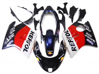 Best Aftermarket 1996-2007 Red Black and White Repsol Honda CBR1100XX Fairings