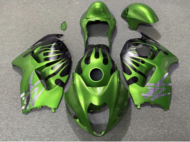 1997-2007 Green and Black Suzuki GSXR 1300 Fairings