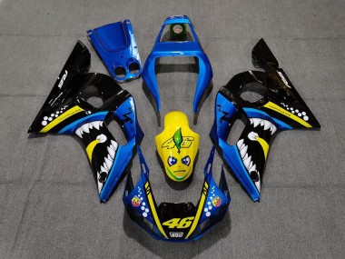 Best Aftermarket 1998-2002 Blue and Yellow Shark Yamaha R6 Fairings
