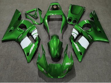 Best Aftermarket 1998-2002 Deep Green & White Yamaha R6 Fairings