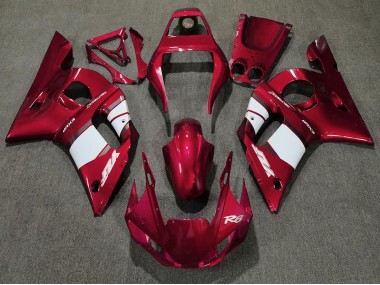 Best Aftermarket 1998-2002 Deep Red & White Yamaha R6 Fairings