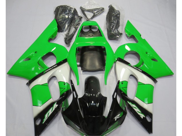 1998-2002 Green White and Black Yamaha R6 Fairings 1998-2002 Green White and Black Yamaha R6 Fairings