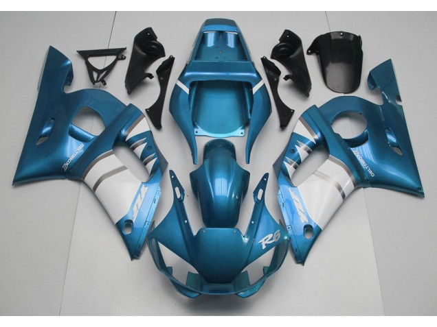 1998-2002 Light Blue & White Yamaha R6 Fairings 1998-2002 Light Blue & White Yamaha R6 Fairings