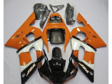 Best Aftermarket 1998-2002 Orange White and Black Yamaha R6 Fairings