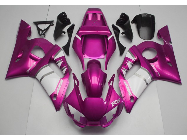 1998-2002 Pink & White Yamaha R6 Fairings 1998-2002 Pink & White Yamaha R6 Fairings