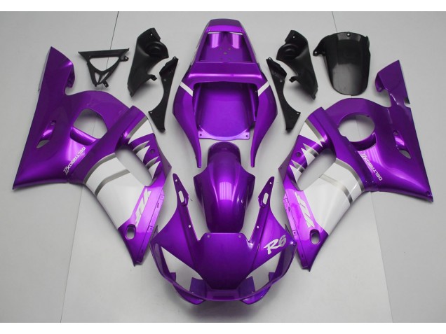 1998-2002 Purple & White Yamaha R6 Fairings 1998-2002 Purple & White Yamaha R6 Fairings