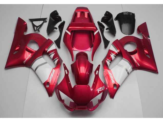 1998-2002 Red & White Yamaha R6 Fairings 1998-2002 Red & White Yamaha R6 Fairings