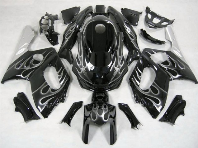 1998-2007 Black and Silver Flame Yamaha YZF600 Fairings 1998-2007 Black and Silver Flame Yamaha YZF600 Fairings