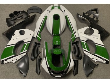 1998-2007 Gloss White and Dark Green Yamaha YZF600 Fairings
