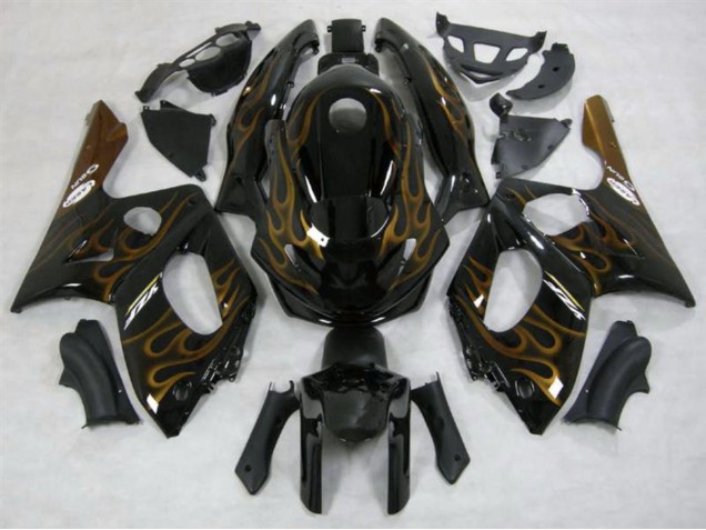 1998-2007 Gold Flame Gloss Yamaha YZF600 Fairings 1998-2007 Gold Flame Gloss Yamaha YZF600 Fairings