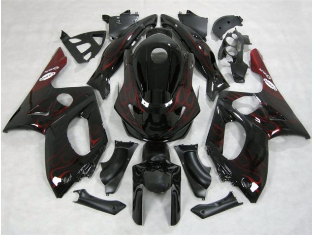 1998-2007 Red Flame Yamaha YZF600 Fairings 1998-2007 Red Flame Yamaha YZF600 Fairings