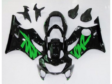 1999-2000 Gloss Black & Green Honda CBR600 F4 Fairings