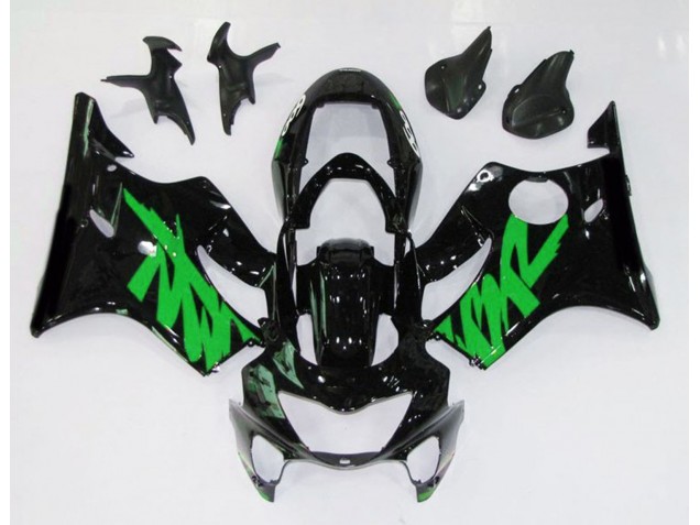1999-2000 Gloss Black & Green Honda CBR600 F4 Fairings 1999-2000 Gloss Black & Green Honda CBR600 F4 Fairings