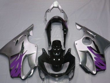 1999-2000 Gloss Silver & Purple Honda CBR600 F4 Fairings