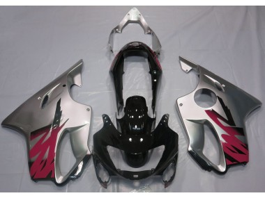 1999-2000 Gloss Silver & Red Honda CBR600 F4 Fairings