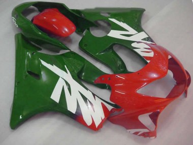 1999-2000 Green Red and White Decal Honda CBR600 F4 Fairings