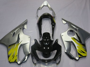 1999-2000 Silver Yellow and Black Honda CBR600 F4 Fairings
