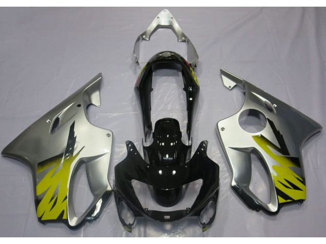 1999-2000 Silver Yellow and Black Honda CBR600 F4 Fairings 1999-2000 Silver Yellow and Black Honda CBR600 F4 Fairings