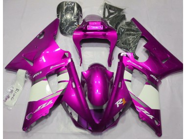 2000-2001 Hot Pink & White Yamaha R1 Fairings