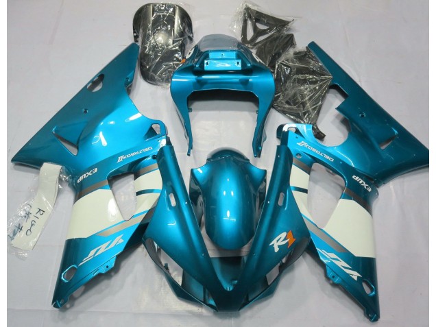 2000-2001 Light Blue & White Yamaha R1 Fairings 2000-2001 Light Blue & White Yamaha R1 Fairings