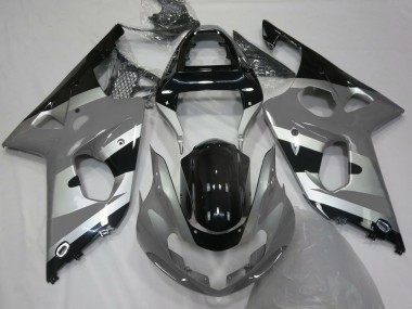 Best Aftermarket 2000-2002 Gray Silver OEM Style Suzuki GSXR 1000 Fairings