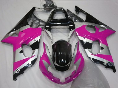 Best Aftermarket 2000-2002 Pink Silver OEM Style Suzuki GSXR 1000 Fairings