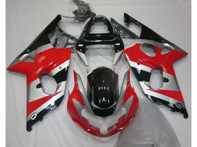 2000-2002 Red Silver OEM Style Suzuki GSXR 1000 Fairings 2000-2002 Red Silver OEM Style Suzuki GSXR 1000 Fairings