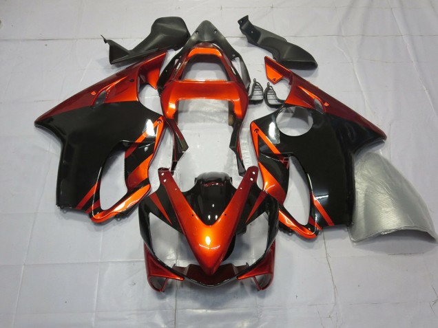 2001-2003 Deep Orange and Black Honda CBR600 F4i Fairings 2001-2003 Deep Orange and Black Honda CBR600 F4i Fairings