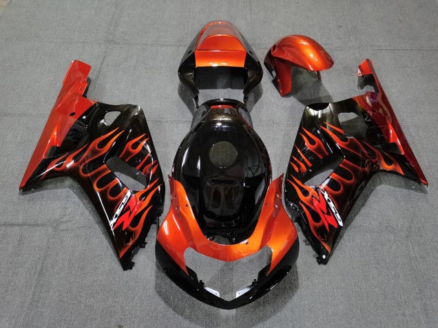 2001-2003 Gloss Black and Orange Suzuki GSXR 600-750 Fairings 2001-2003 Gloss Black and Orange Suzuki GSXR 600-750 Fairings