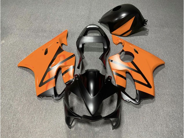 2001-2003 Matte Black and Orange Honda CBR600 F4i Fairings
