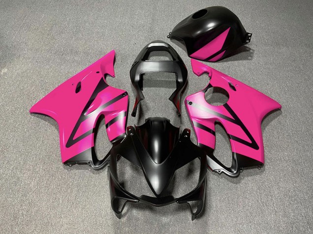 2001-2003 Matte Black and Pink Honda CBR600 F4i Fairings 2001-2003 Matte Black and Pink Honda CBR600 F4i Fairings