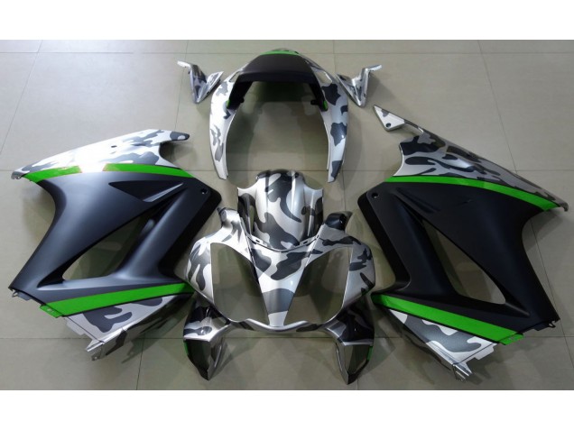 Best Aftermarket 2002-2012 Gray Camouflage & Green Honda VFR800 Fairings