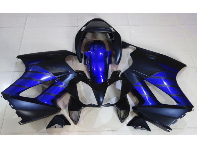 Best Aftermarket 2002-2012 Matte Black & Blue Honda VFR800 Fairings