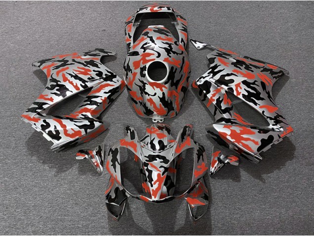 Best Aftermarket 2002-2012 Red Camo Honda VFR800 Fairings