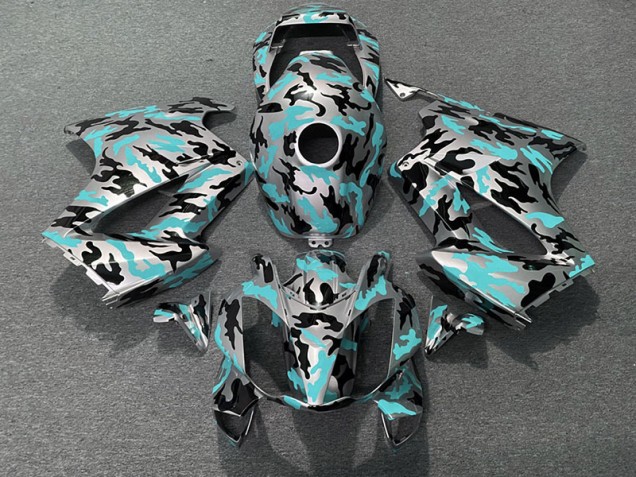 Best Aftermarket 2002-2012 Teal Camo Honda VFR800 Fairings