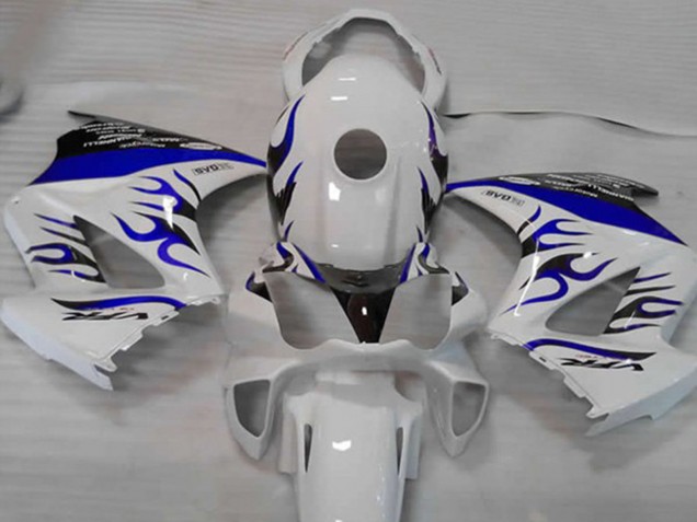 2002-2012 White Blue Flame Honda VFR800 Fairings 2002-2012 White Blue Flame Honda VFR800 Fairings
