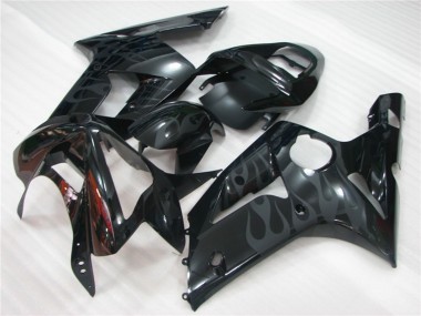 Best Aftermarket 2003-2004 Black Flame Kawasaki ZX6R Fairings