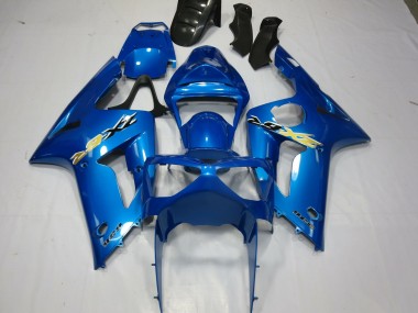 Best Aftermarket 2003-2004 Blue Ninja Kawasaki ZX6R Fairings