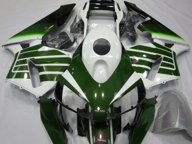 2003-2004 Gloss White & Green Fade Honda CBR600RR Fairings