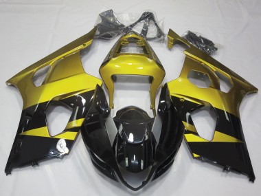 Best Aftermarket 2003-2004 Gloss Yellow & Black Suzuki GSXR 1000 Fairings