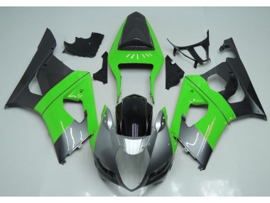 Best Aftermarket 2003-2004 Green Silver and Black Suzuki GSXR 1000 Fairings