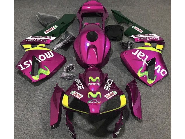 2003-2004 Hot Pink Movistar Honda CBR600RR Fairings 2003-2004 Hot Pink Movistar Honda CBR600RR Fairings