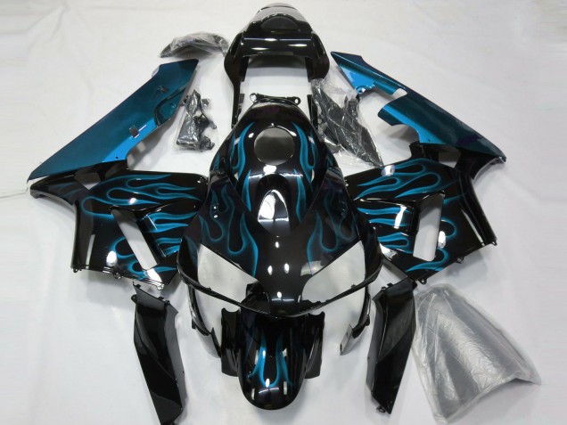 2003-2004 Light Blue Flames Honda CBR600RR Fairings 2003-2004 Light Blue Flames Honda CBR600RR Fairings