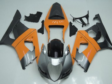 2003-2004 Light Orange Silver and Black Suzuki GSXR 1000 Fairings