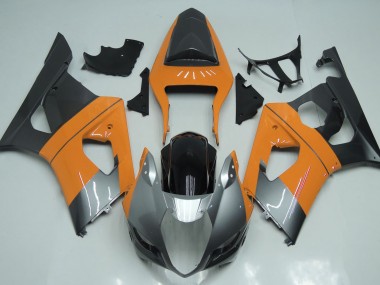 Best Aftermarket 2003-2004 Light Orange Silver and Black Suzuki GSXR 1000 Fairings