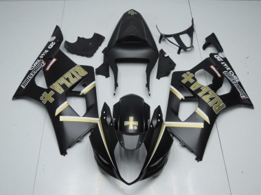 Best Aftermarket 2003-2004 Matte Black Rizla + Suzuki GSXR 1000 Fairings