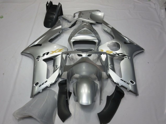 2003-2004 Silver OEM Style Kawasaki ZX6R Fairings 2003-2004 Silver OEM Style Kawasaki ZX6R Fairings