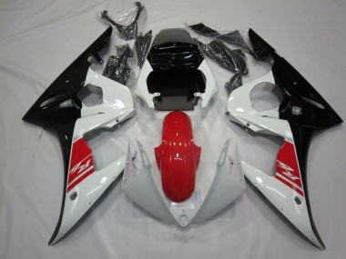 Best Aftermarket 2003-2005 Black White and Red Yamaha R6 Fairings