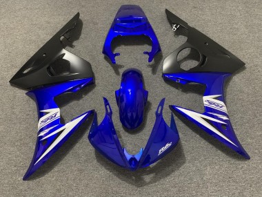 Best Aftermarket 2003-2005 Blue White and Matte Yamaha R6 Fairings